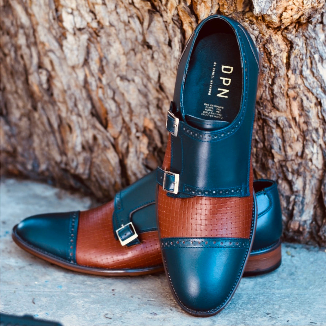 Zapatos Monk Strap Blue